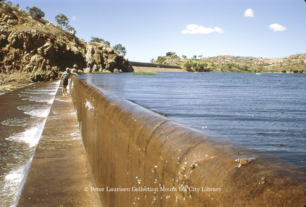 Lake Moondarra spillway, February 1975
