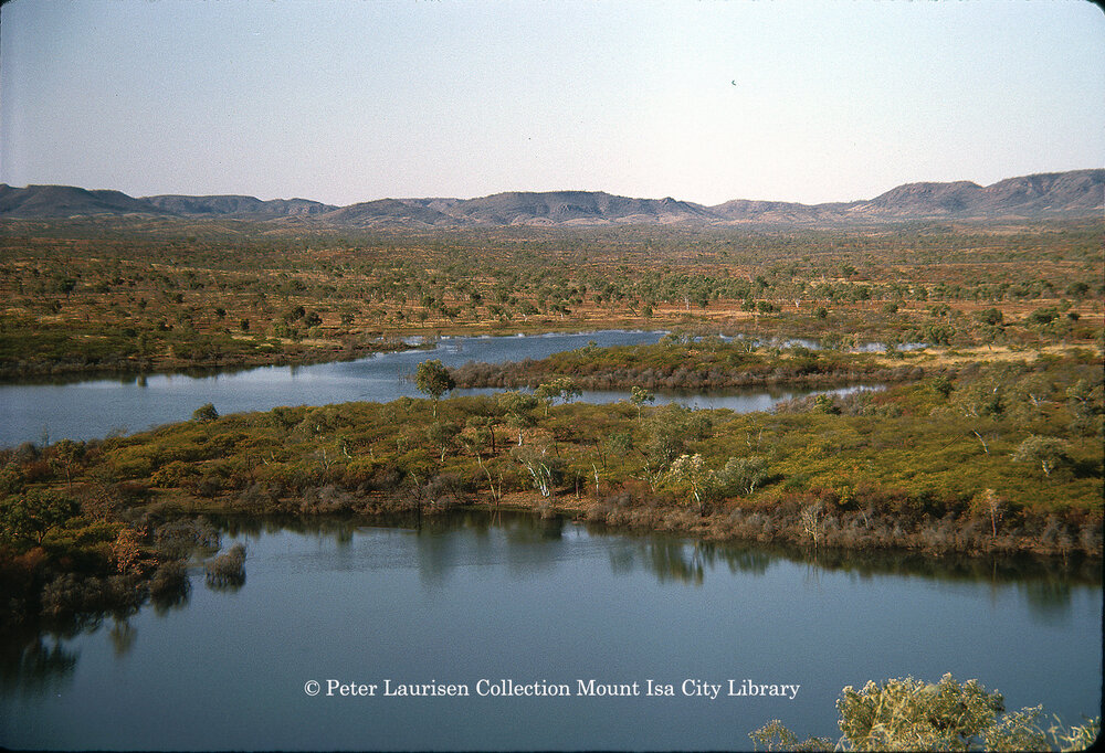 Secondary spillway, Lake Moondarra, July 1963
