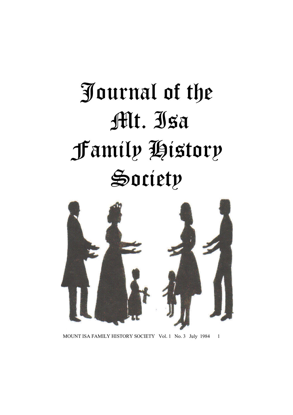 Journal of the Mount Isa Family History Society No.3