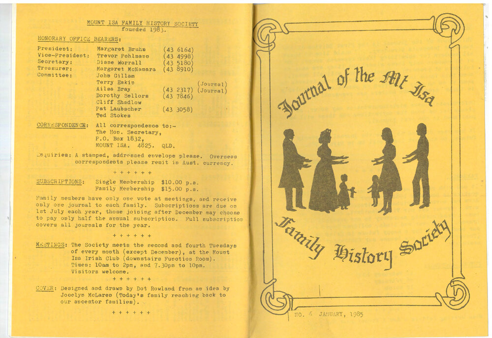 Journal of the Mount Isa Family History Society No.6