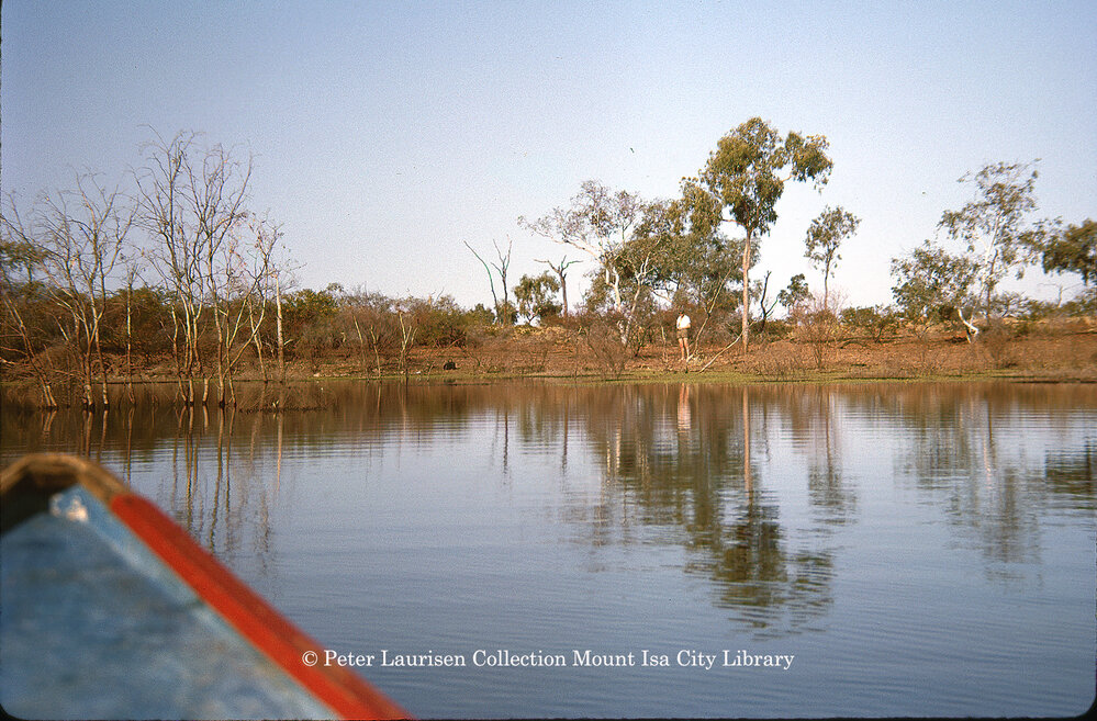 Secondary spillway, Lake Moondarra, July 1963