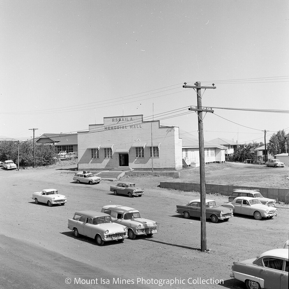 Returned Sailors Soldiers Airmen Imperial League Memorial Hall, Mount Isa City, September 1964