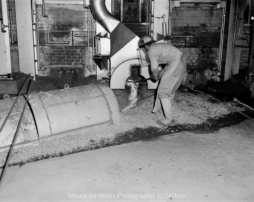 First copper from the upgraded Copper Selter, Mount Isa Mines, March 1962