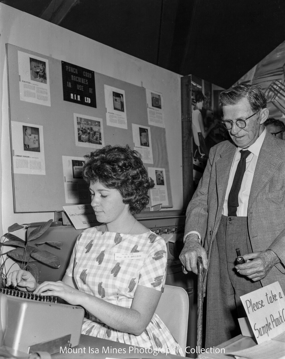 John Campbell Miles and Ros Brisbin at Mount Isa Industrial Fair, Spear Creek, June 1962