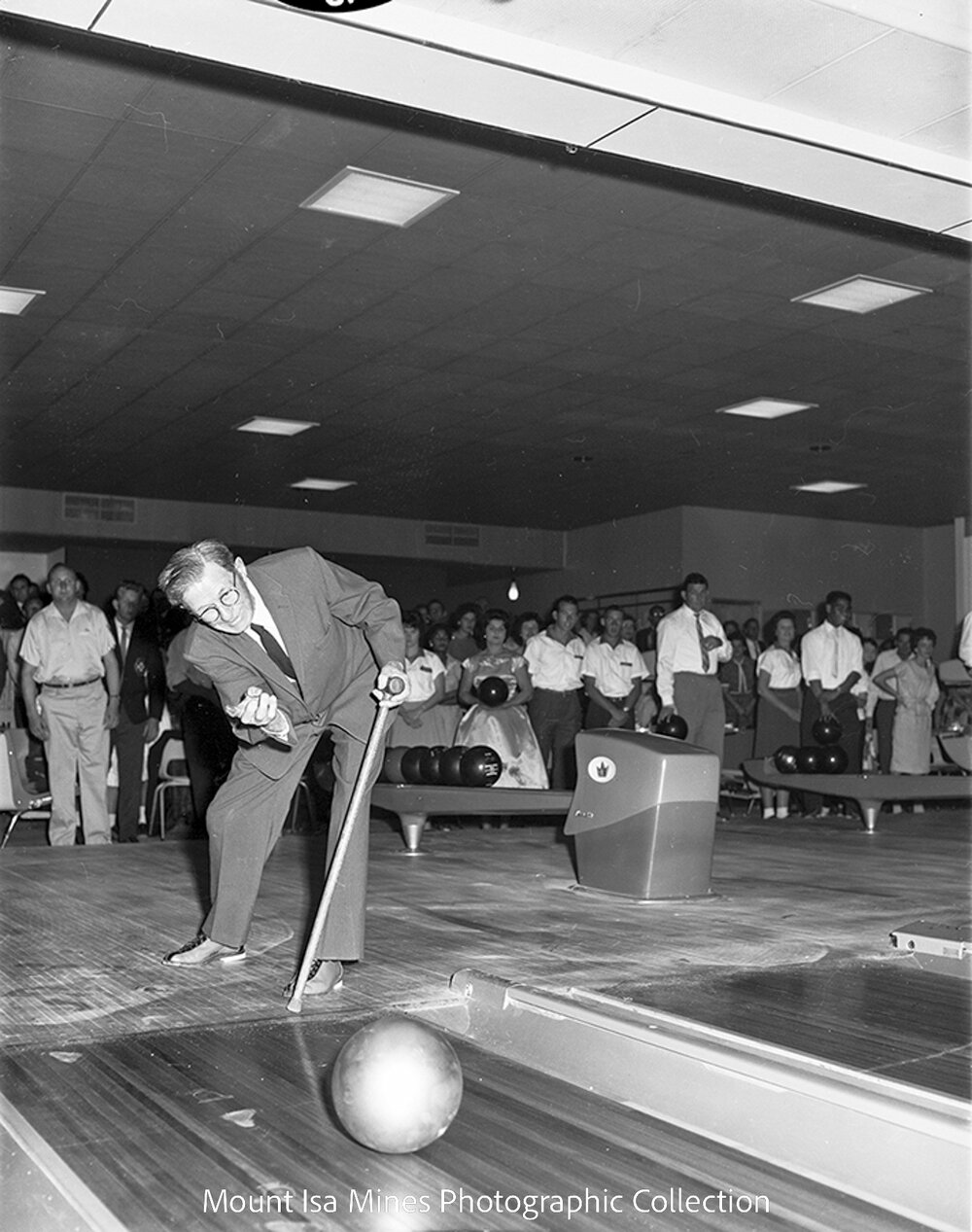 John Campbell Miles at Mount Isa Bowls opening, August 1962