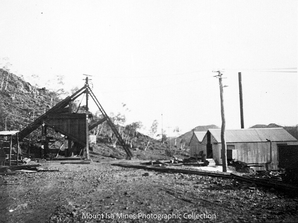 O'Doherty Shaft Headframe on Black Rock Lode, Mount Isa Mines, c.1920s