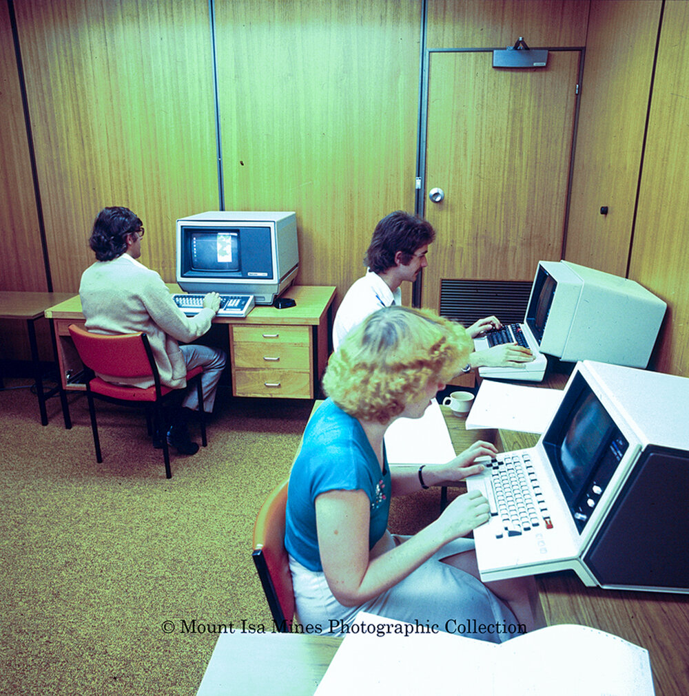 Office in Computer Building, Mount Isa Mines, September 1979 