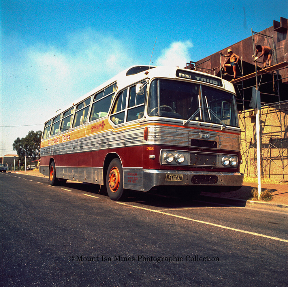 Tourist bus, Miles End, c.1970s