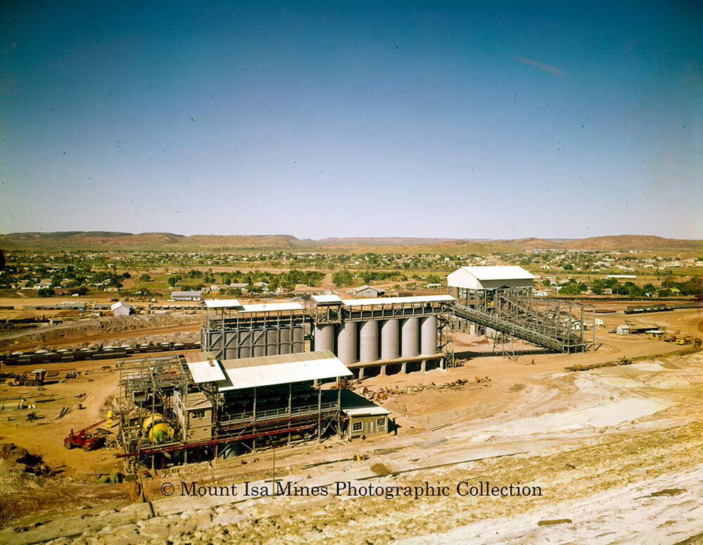 Track Hopper and Copper Crude Ore Bins, Mount Isa Mines, c.1960s