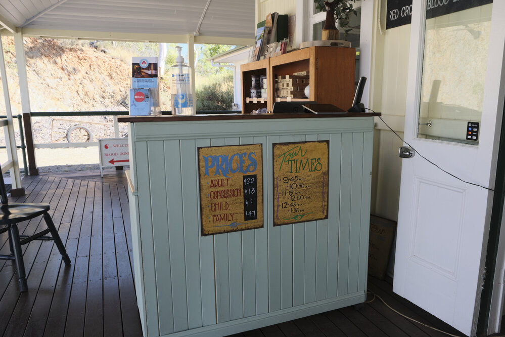 Front desk of Beth Anderson Museum, May 2023