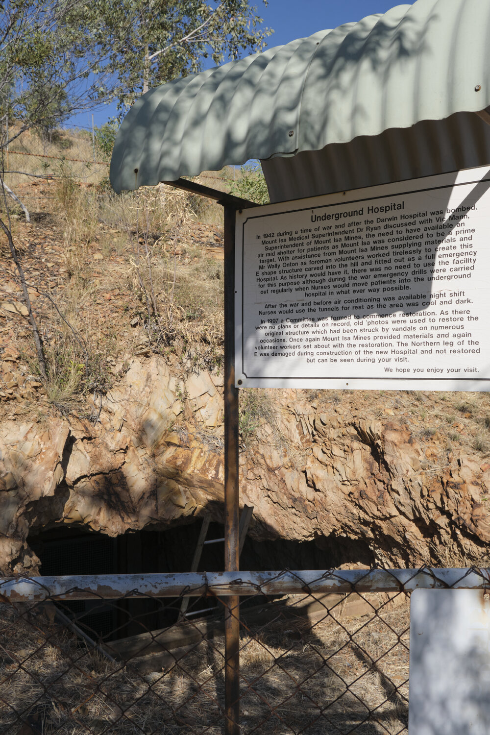 Description of Underground Hospital and one the the entrances, Underground Hospital, May 2023