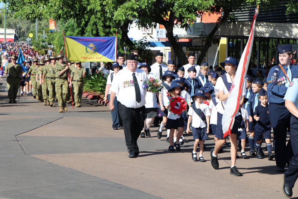 Boy's and Girl's Brigades at Anzac Parade, April 2023