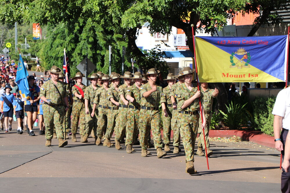 143 Army Cadet Unit at Anzac Parade, April 2023