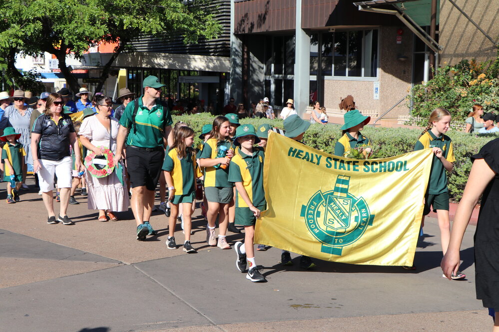 Healy State School at Anzac Parade, April 2023