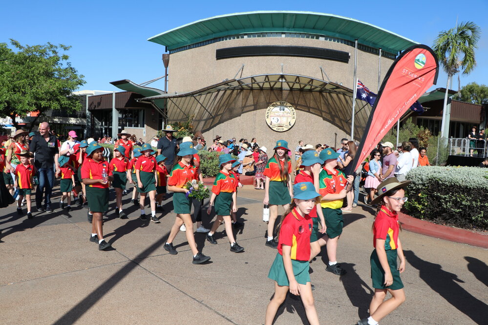 St Kieran's Catholic School at Anzac Parade, April 2023