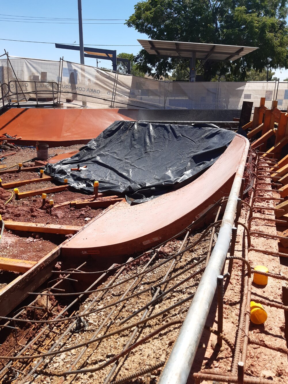 Community Skate Park under construction, Parkside, April 2022
