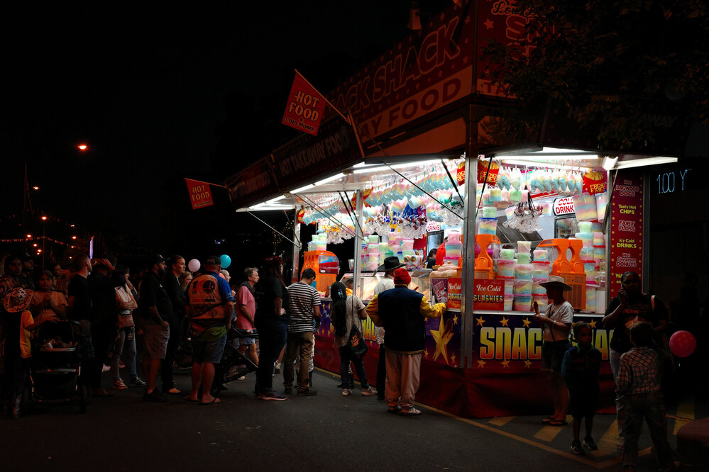 Food stall, Isa Street Festival, August 2023