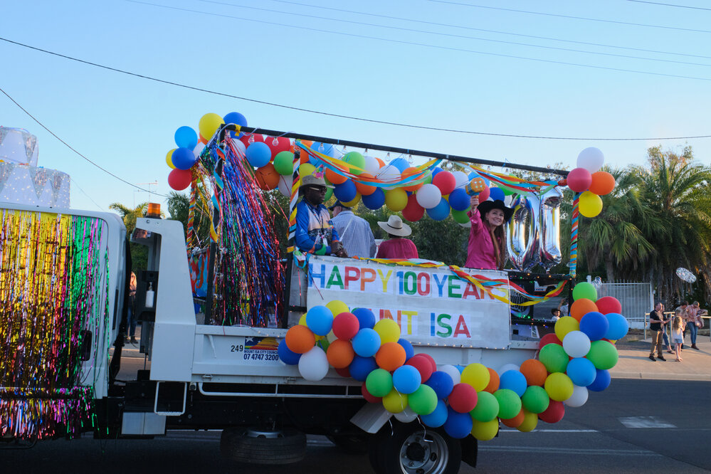 Mount Isa City Council float at Street Parade, Isa Street Festival, August 2023