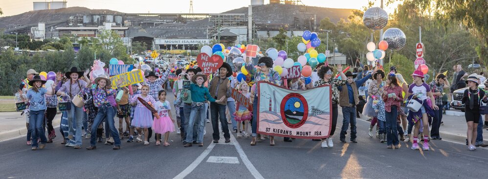St Kieran's Catholic School at Street Parade, Isa Street Festival, August 2023
