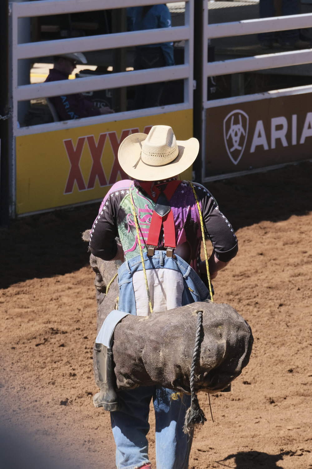 Rodeo clown, Mount Isa Mines Rodeo, August 2023