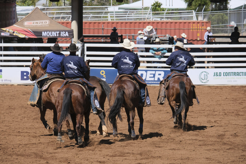 Pickup men, Mount Isa Mines Rodeo, August 2023