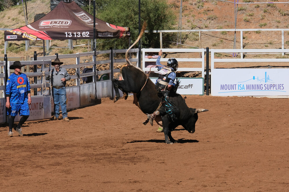 2nd Division Bull Ride, Mount Isa Mines Rodeo, August 2023