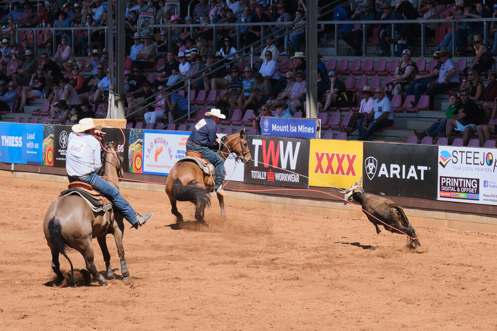 Open Team Roping, Mount Isa Mines Rodeo, August 2023