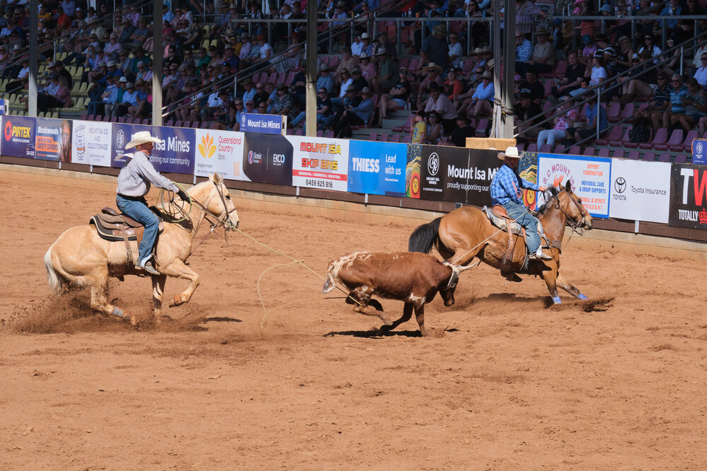 Open Team Roping, Mount Isa Mines Rodeo, August 2023