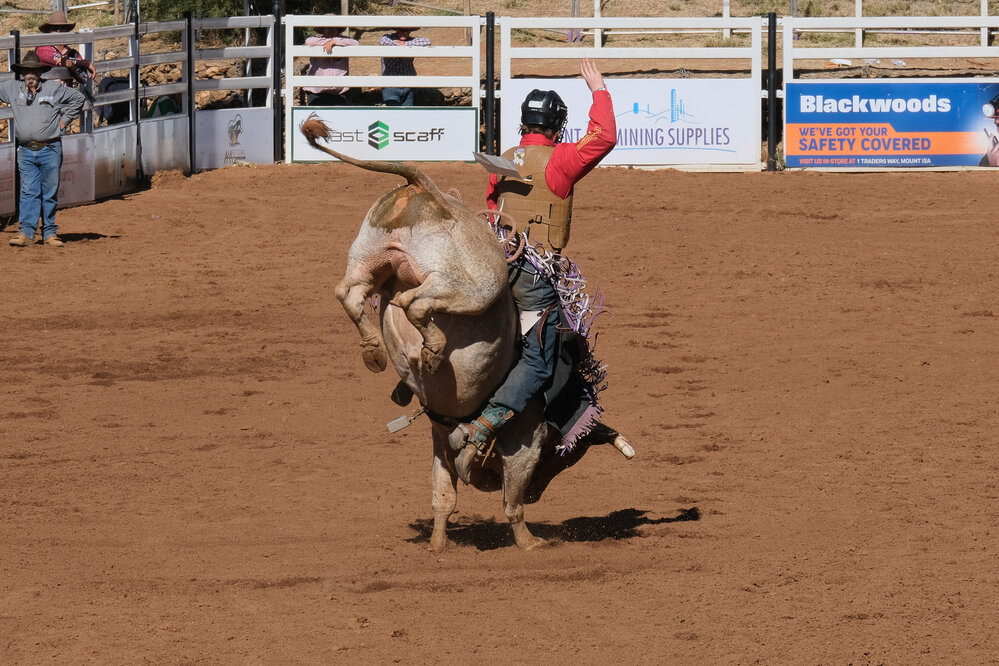 2nd Division Bull Ride, Mount Isa Mines Rodeo, August 2023