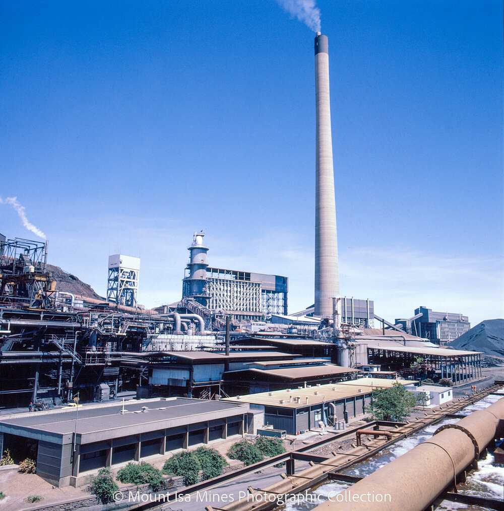 Lead Smelter and Lead Stack, Mount Isa Mines, April 1987