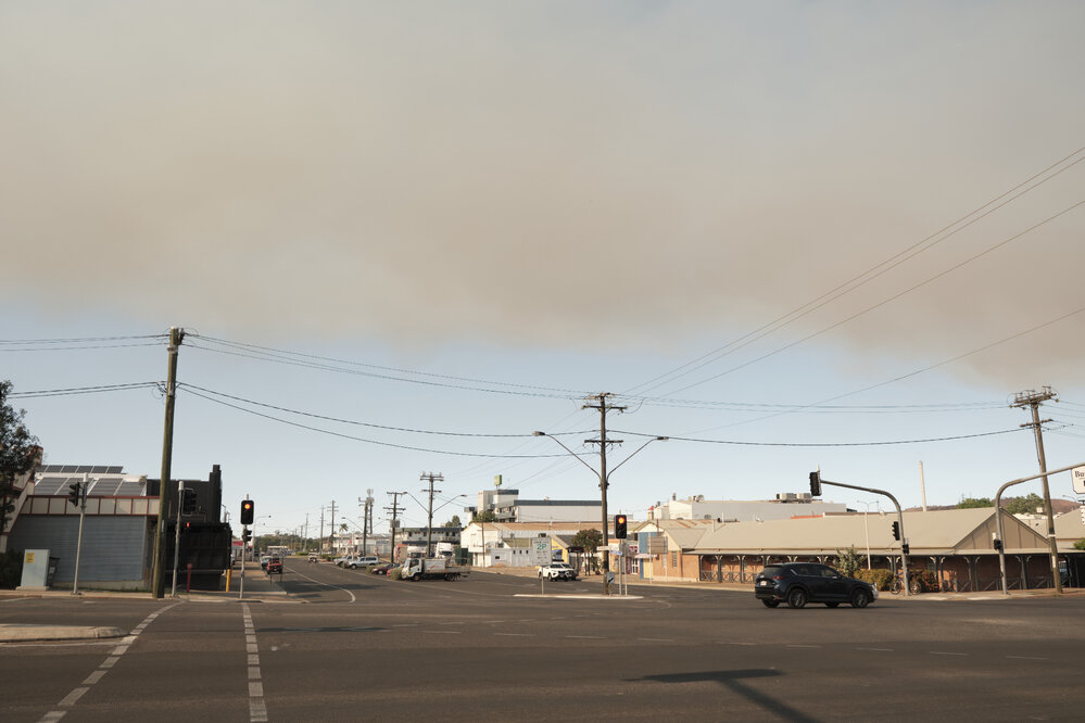 Ash covers Mount Isa, October 2023