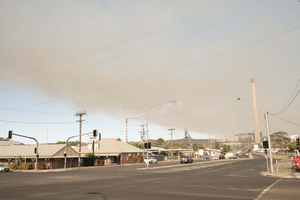 Ash covers Mount Isa, October 2023