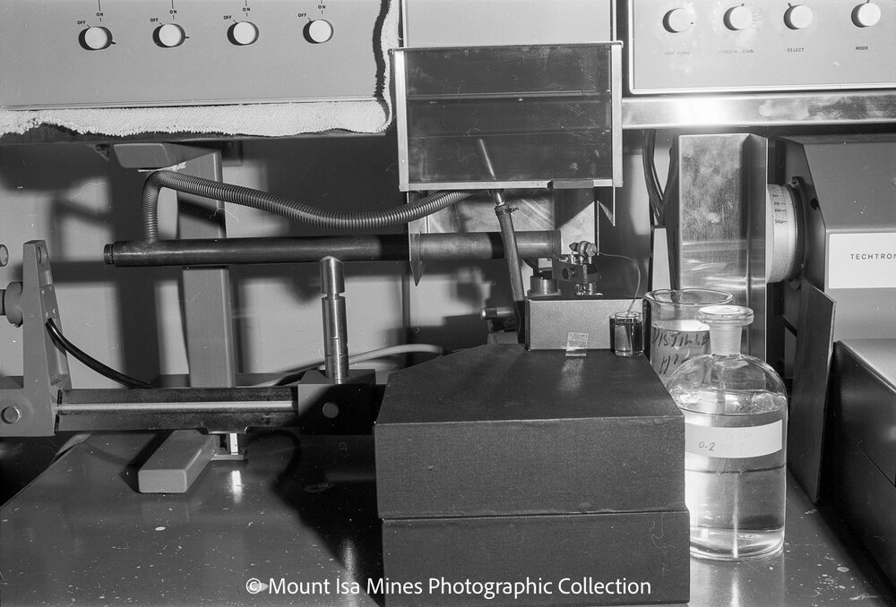 Atomic absorption equipment in industrial hygiene, Mount Isa Mines, October 1969