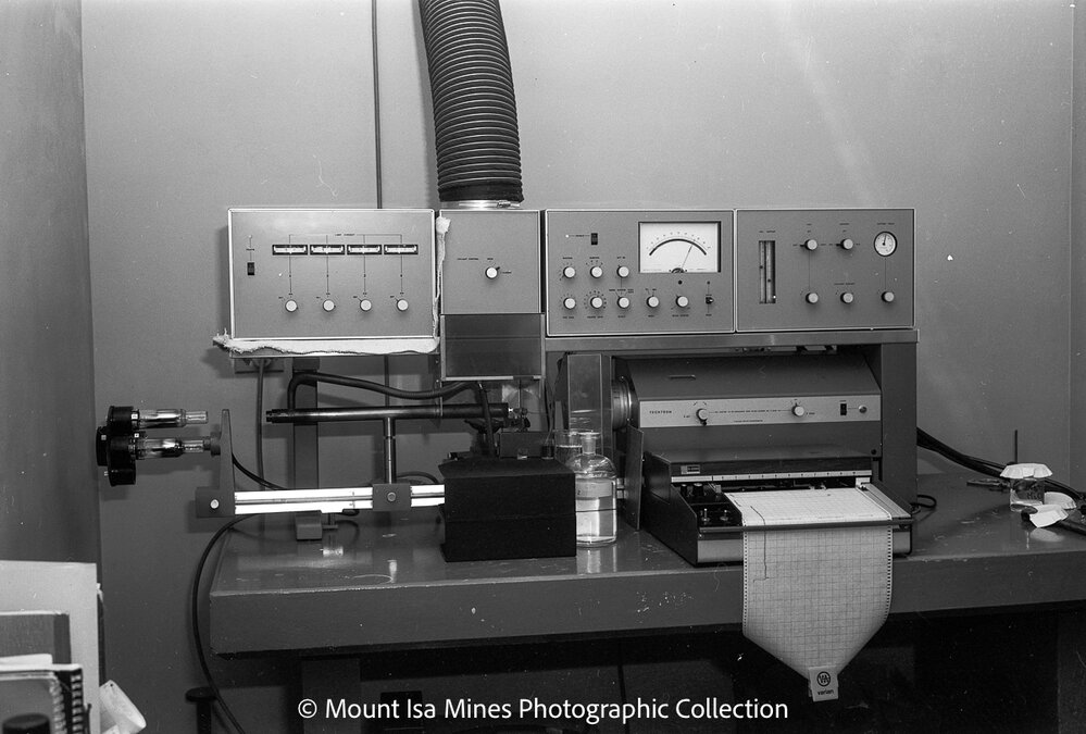 Atomic absorption equipment in industrial hygiene, Mount Isa Mines, October 1969
