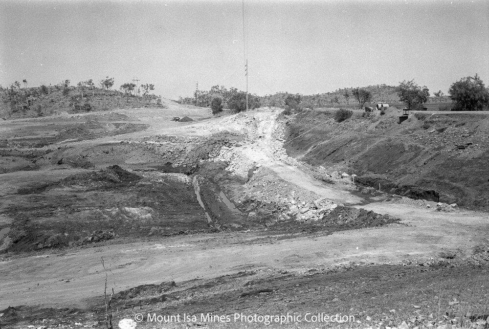 Clear Water Lagoon under construction, Lake Moondarra, September 1969