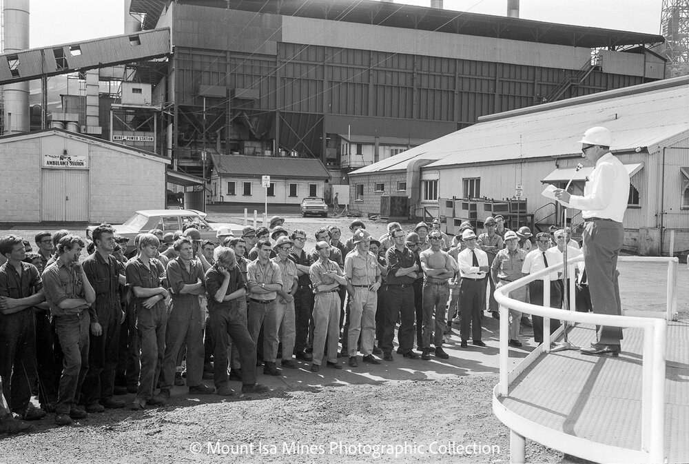 Safety presentation for engineering, Mount Isa Mines, December 1969