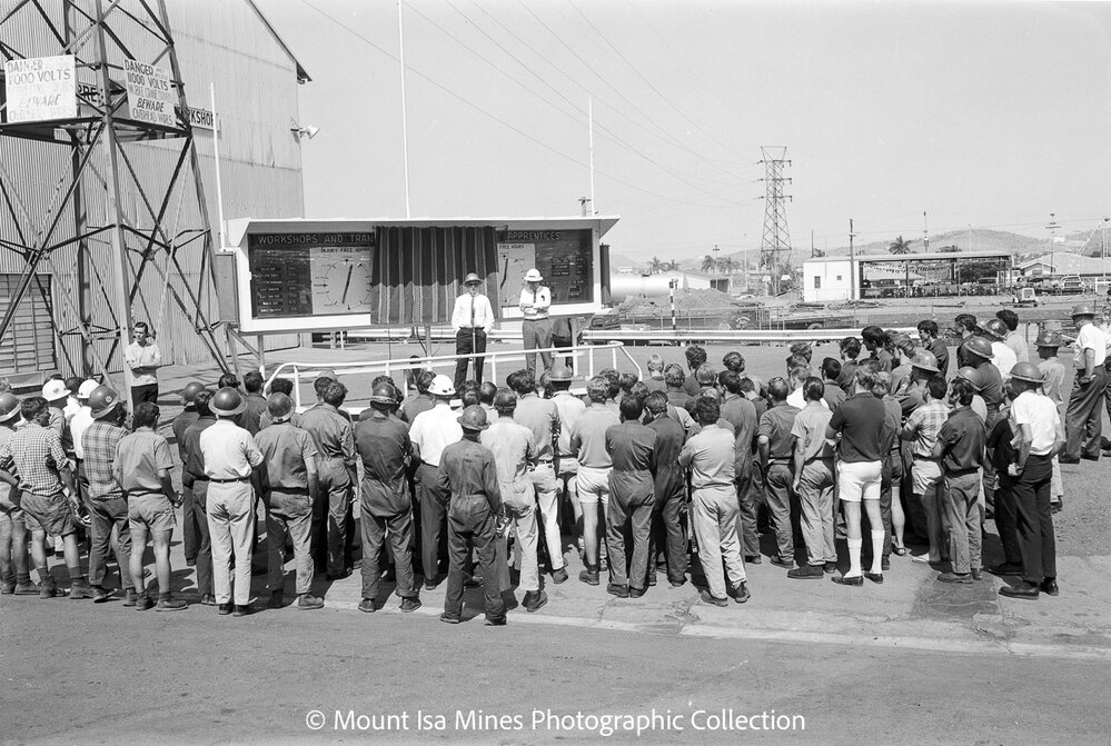 Safety presentation for engineering, Mount Isa Mines, December 1969