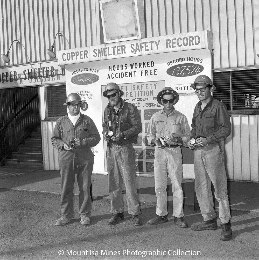 Safety award presentation, Mount Isa Mines, August 1969