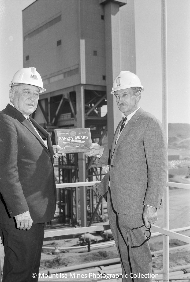 Queensland Safety Award presentation, Mount Isa Mines, August 1969