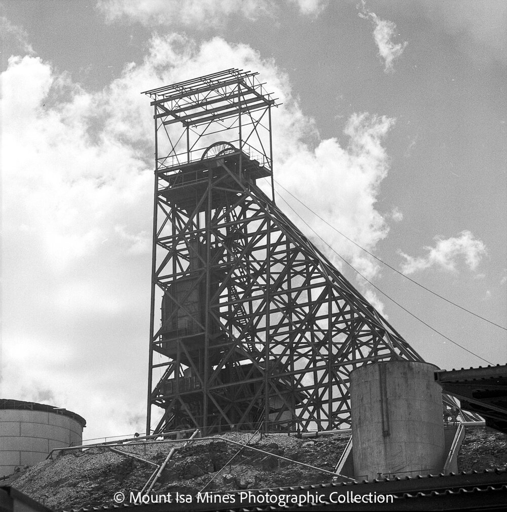 Urquhart Shaft Headframe, Mount Isa Mines, December 1969