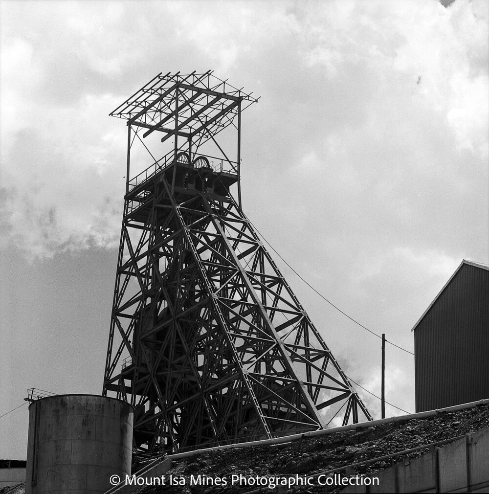Urquhart Shaft Headframe, Mount Isa Mines, December 1969
