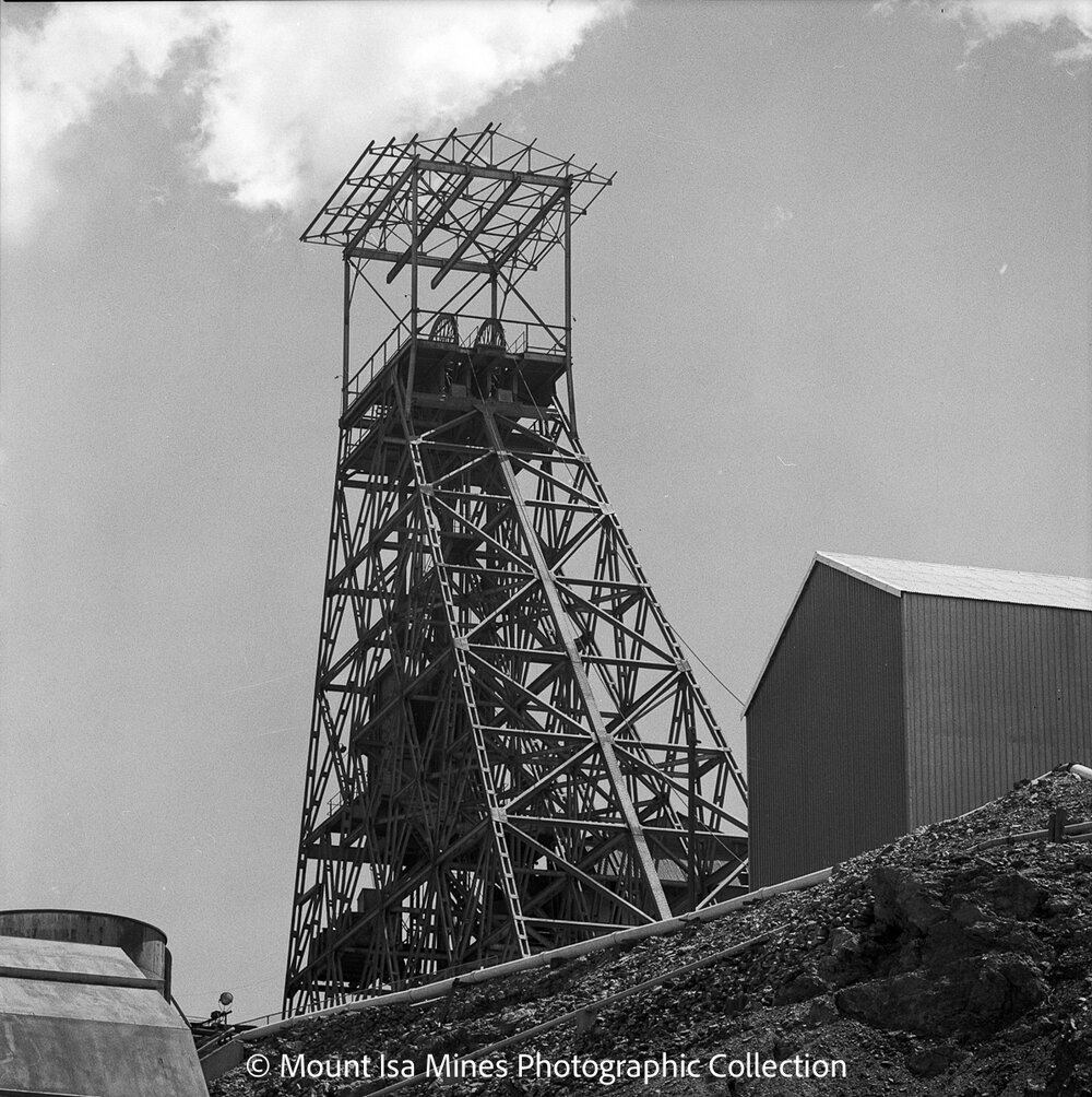 Urquhart Shaft Headframe, Mount Isa Mines, December 1969