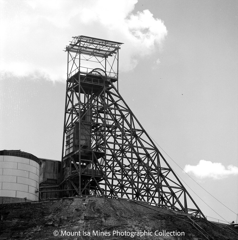 Urquhart Shaft Headframe, Mount Isa Mines, December 1969