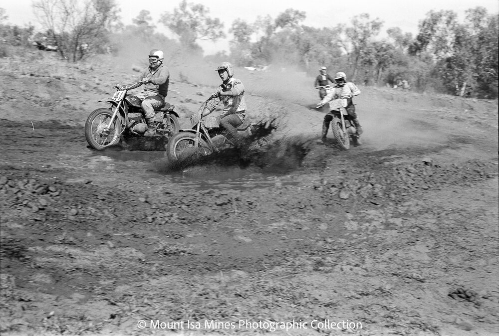 Dirt bike race, Lagoon Creek, March 1970