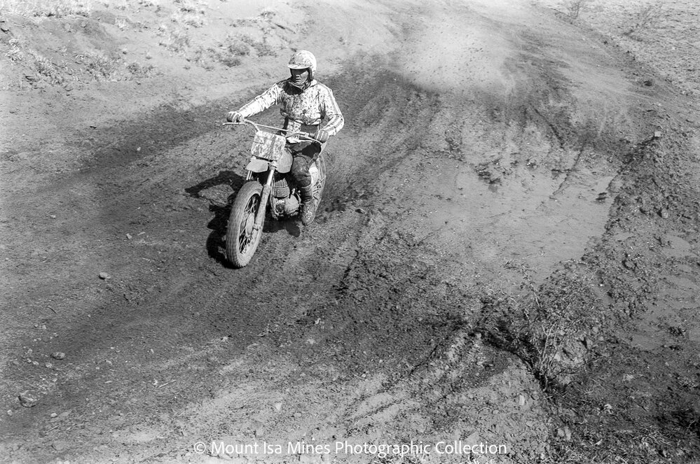 Dirt bike race, Lagoon Creek, March 1970