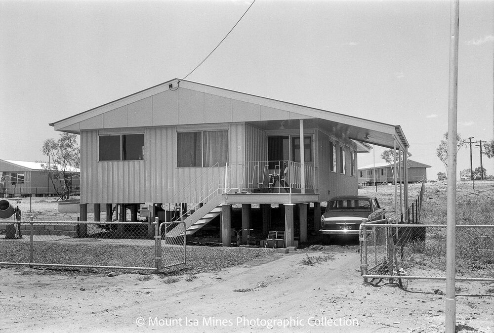 Houses under construction, Healy, February 1970