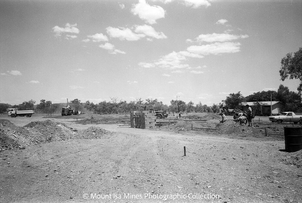 Houses under construction, Healy, February 1970