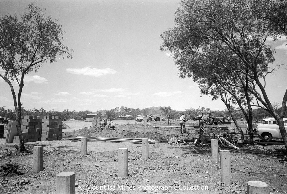 Houses under construction, Healy, February 1970