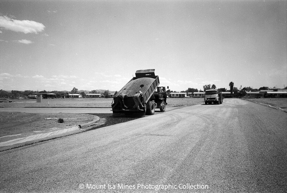 Houses under construction, Healy, February 1970