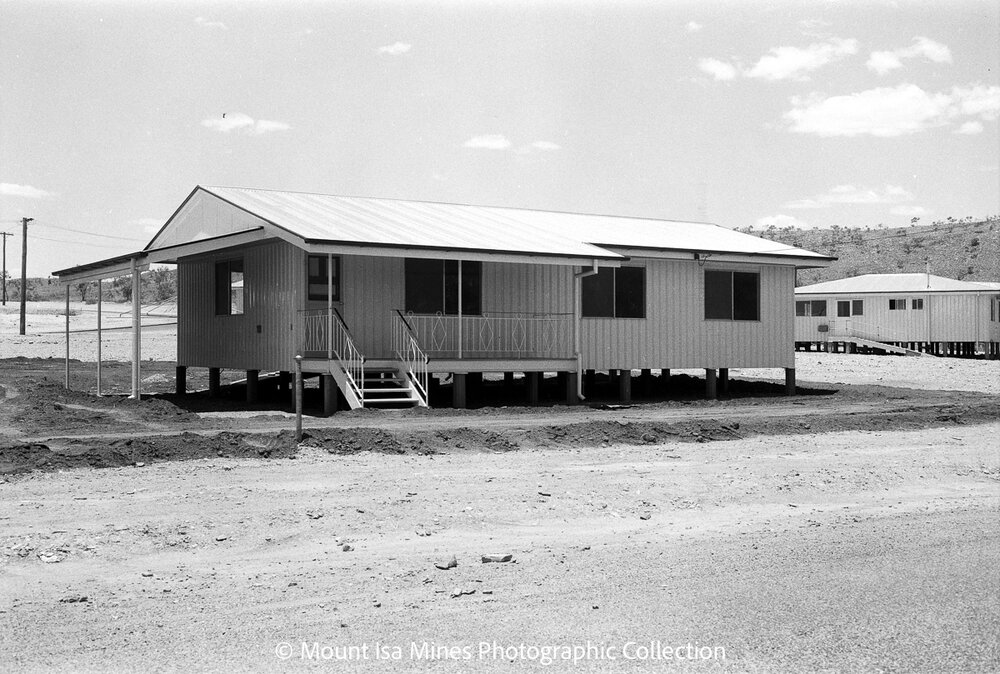 Houses under construction, Healy, February 1970